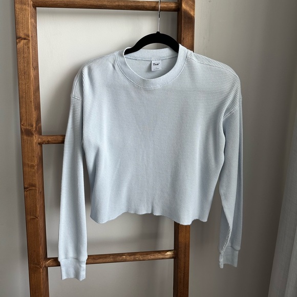 TNA Tops - Aritzia TNA waffle knit crew long sleeve shirt